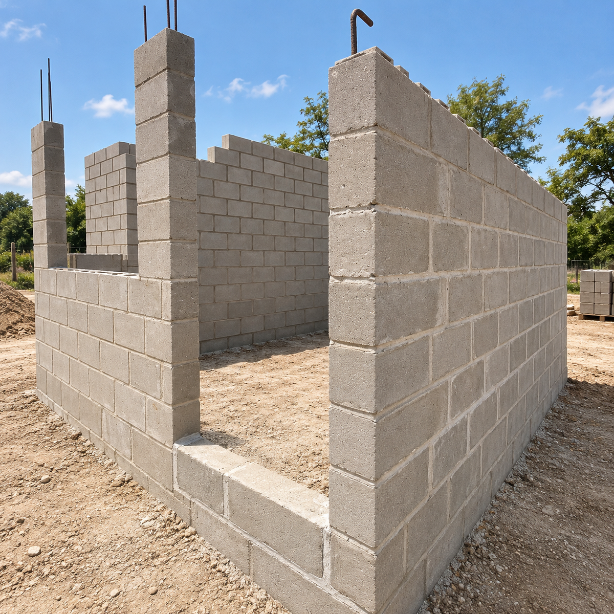 Bloque Vibrado #14 de Concreto 39 × 19 × 14 cm